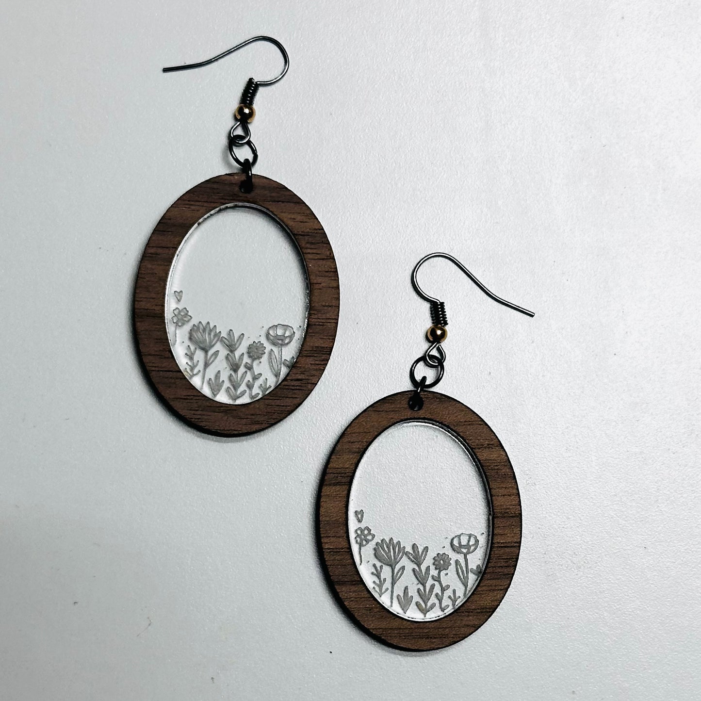 Growing Oval Acrylic Earrings *