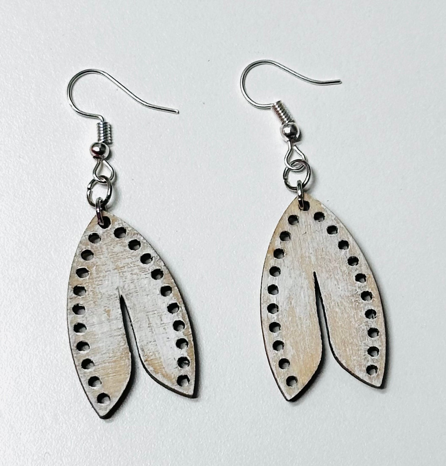 Sleek V Bordered Earrings