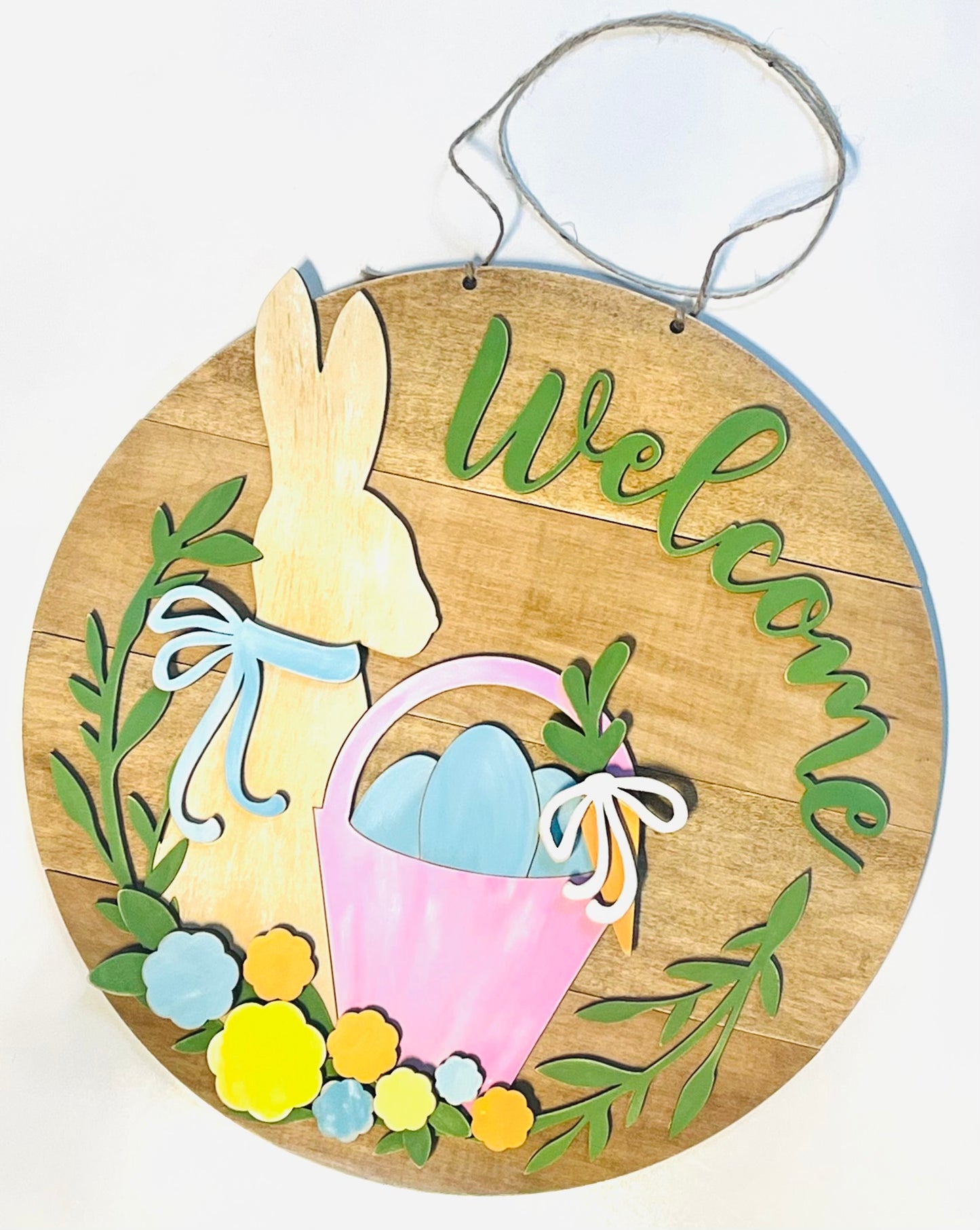 Easter Bunny Basket Door Hanger