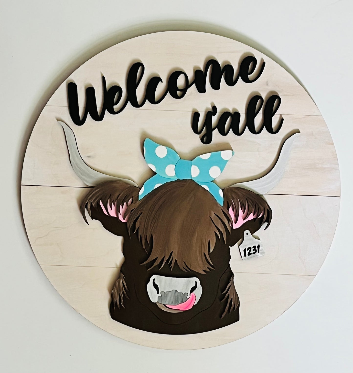 Highland Cow Door Hanger