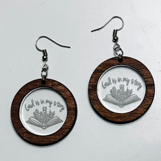In My Story Round Acrylic Earrings *