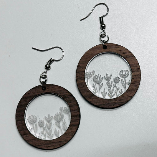 Growing Round Acrylic Earrings *