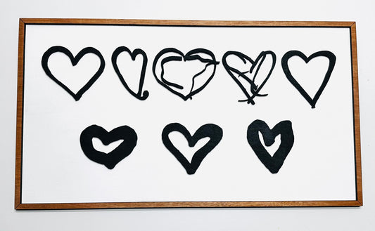 Custom Hand Drawn Heart Sign