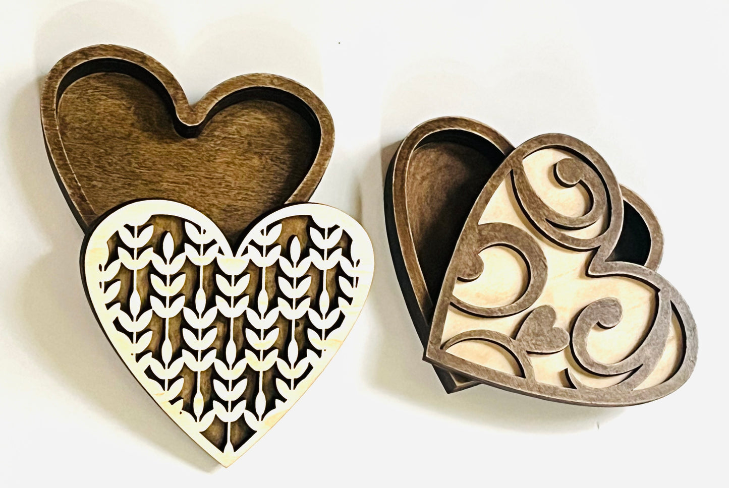 Heart Shaped Trinket Boxes with Lids